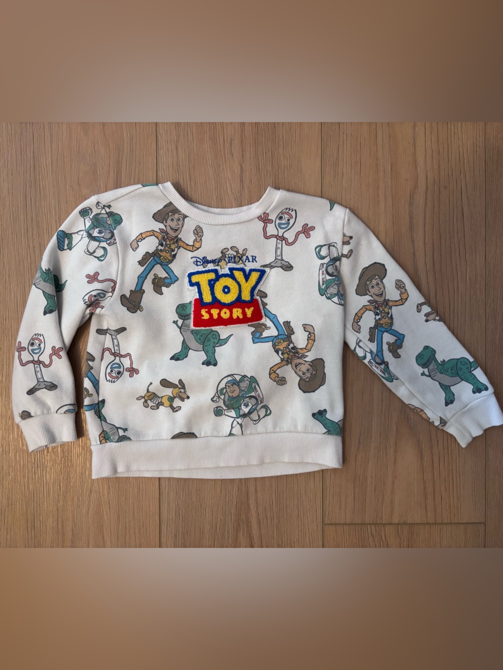 Disney Pixar Toy Story Character Sweatshirt - Cream with Multicolor Print